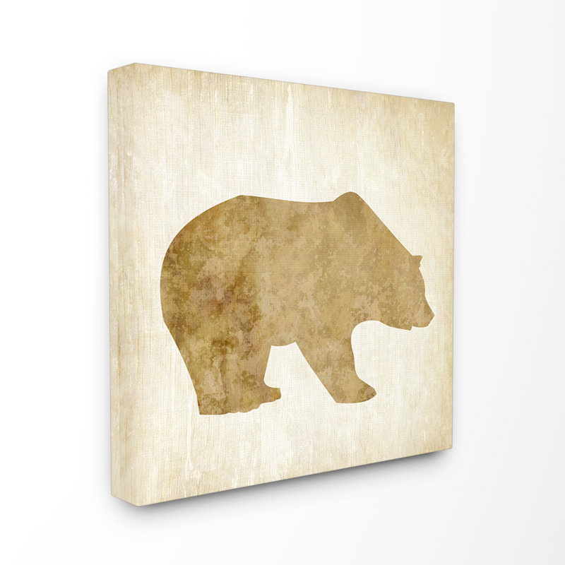 «Golden Bear in The Wild», impression, H 17 po x l 17 po, Toile tendue