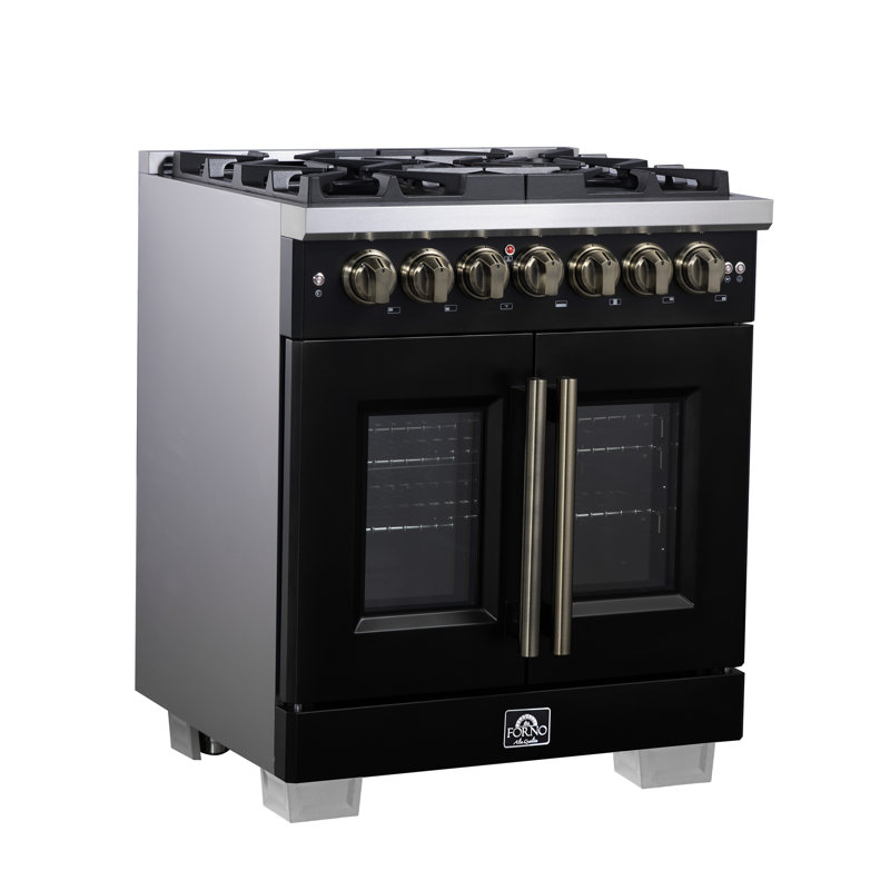 Capriasca 30 French Door Black, Black, Black
