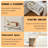 Tall Headboard Upholstered Platform Bed with Nightstands, Drawers & Floating Shelves, King, Beige Velvet-164865356-164865393