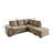 94.88" W Polyester Pull-Out Sectional with Storage Ottoman-90150834