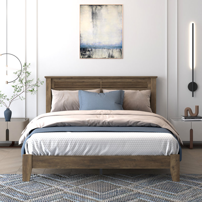 Allyannah Queen Platform Bed, Knotty Oak