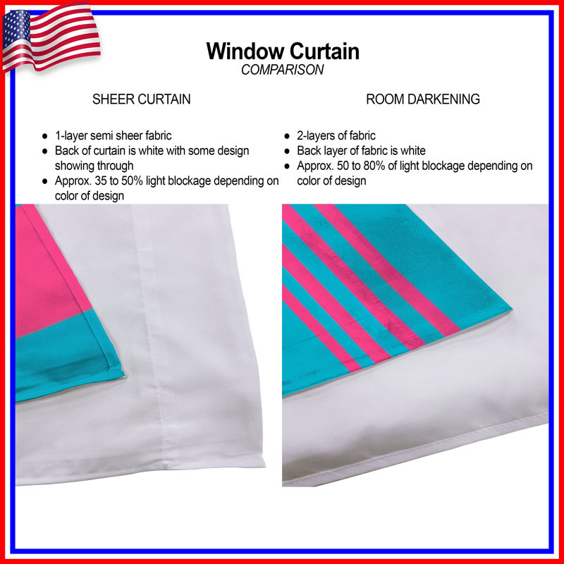 Curtain Pair, 80in x 52in - 2 panels, Room Darkening