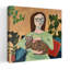Cozy Woman with Cat Contemporary Peaceful Cat, art mural-129002269