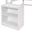 Lit mezzanine blanc avec bureau et tablettes - Maximisez l'espace de rangement-824154477-824154479
