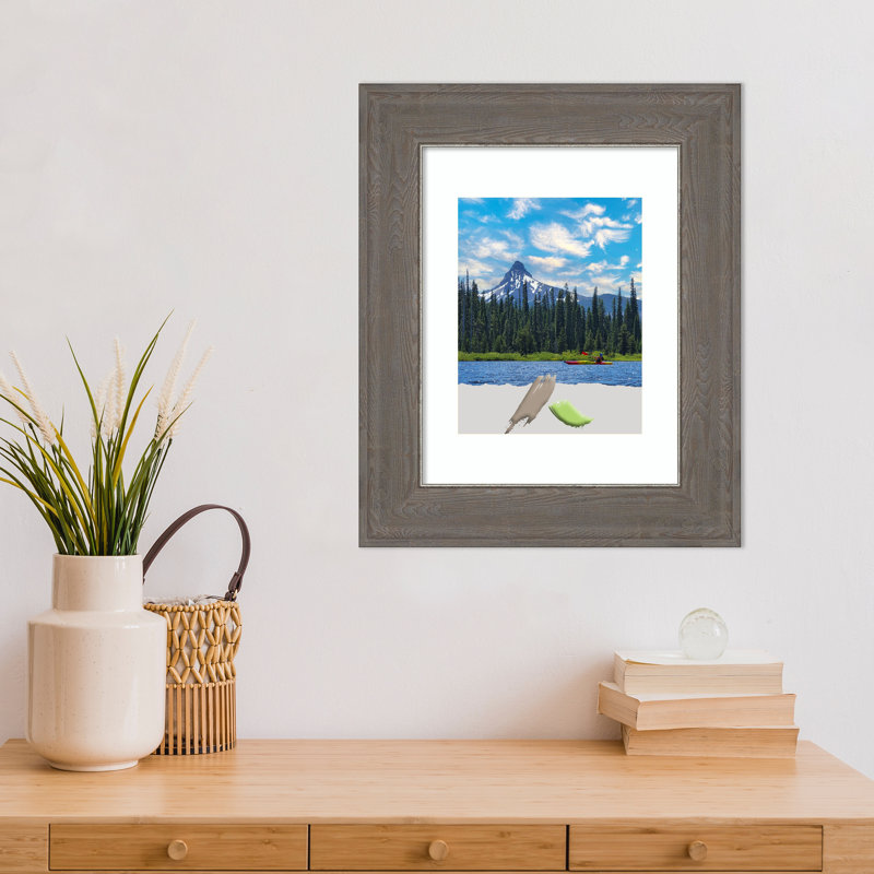 Claritha Picture Frame with Mat, Brown, 11" x 14"