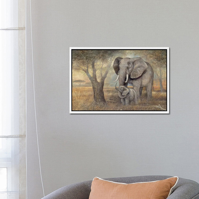 Gentle Touch by Ruane Manning - Print on Canvas, 101.6 cm H x 66.04 cm W x 1.91 cm D, White Framed