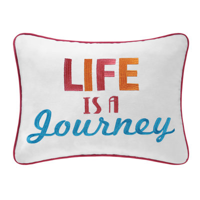 A Journey Needlepoint Embroidered Throw Pillow