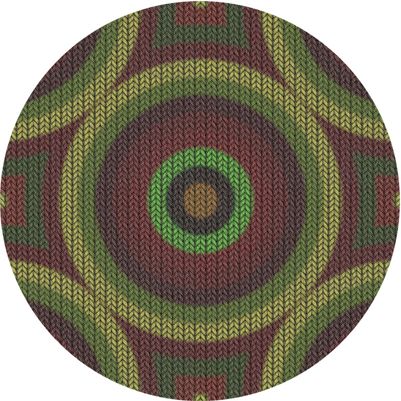 Wool Indoor Rug, Round 7'