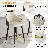 Upholstered Counter Stool With Metal Frame（Bar Stool Set Of 2）-993790817