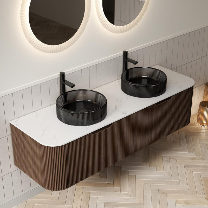 Meuble-lavabo mural 60 po avec lavabo Dina