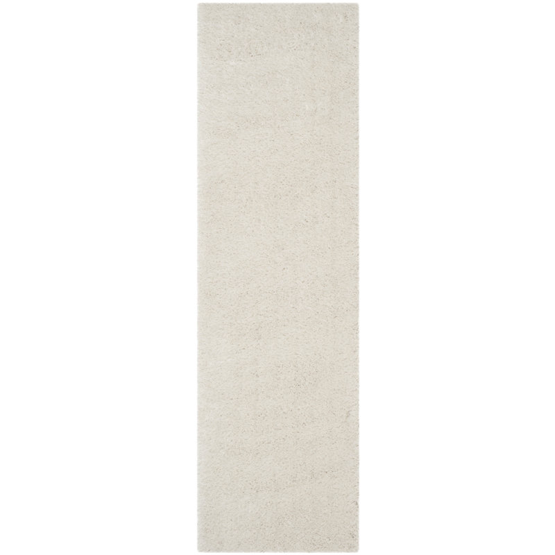 Etelvina Shag Hand Tufted Performance Solid Color Rug, Runner 2'3" x 8'