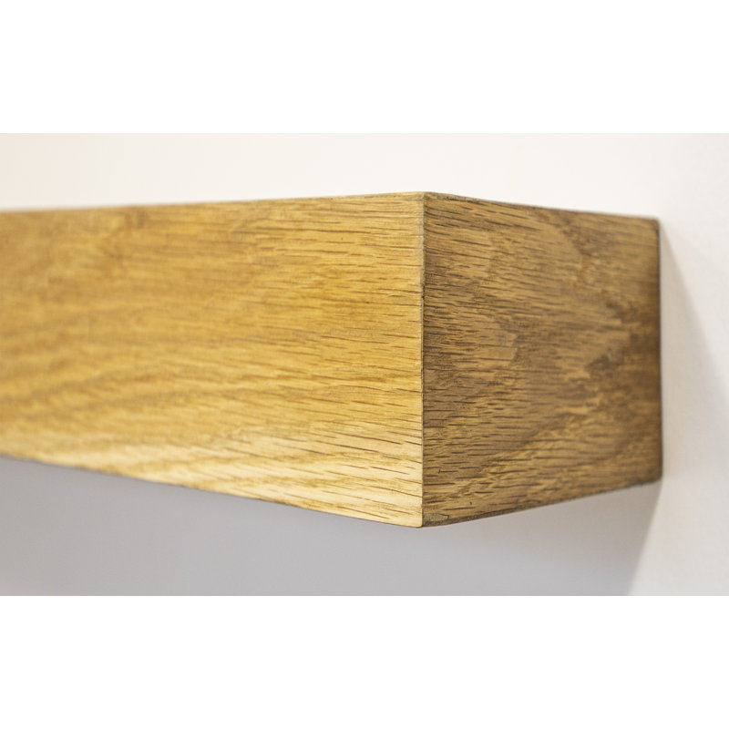 Emerald Lee 2 Piece Oak Floating Shelf, 6" H x 22" W x 7" D, Natural
