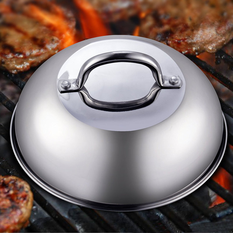 9.5-Inch Stainless Steel Grill Steaming Dome Lid