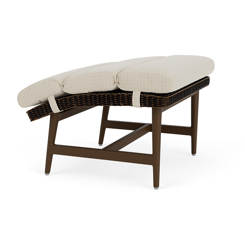 Cascade Outdoor Ottoman, Beach Natural, Mink