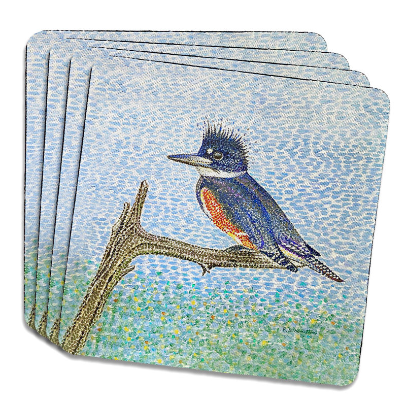 Ensemble de 4 sous-verres Kingfisseur