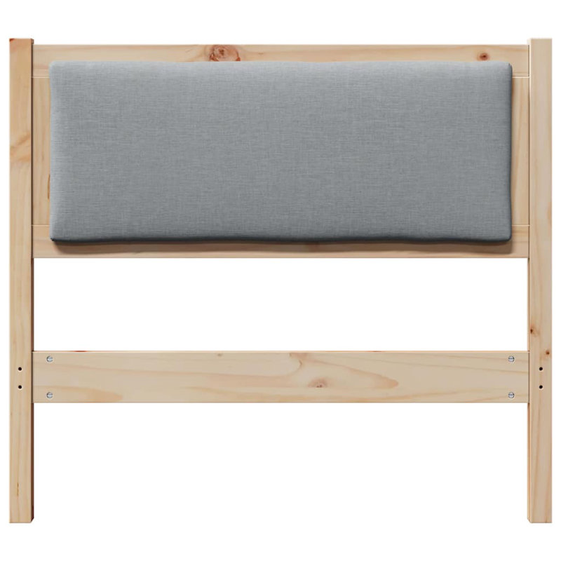 Solid Wood Headboard, Brown, Grey, Twin