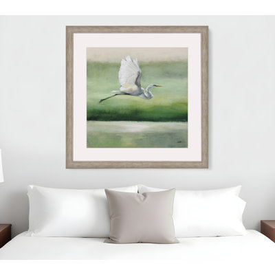 «Flight», reproduction d'art encadrée argentée