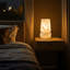 Lampe de table champignon en verre de 9,8 po fabriquée à la main avec interrupteur à intensité variable et support de lampe E12-1495836855