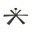 60 po Ventilateur de plafond 6 pales double face en contreplaqué noir et noyer avec télécommande DC, noir et or NAB-446177392-446177407