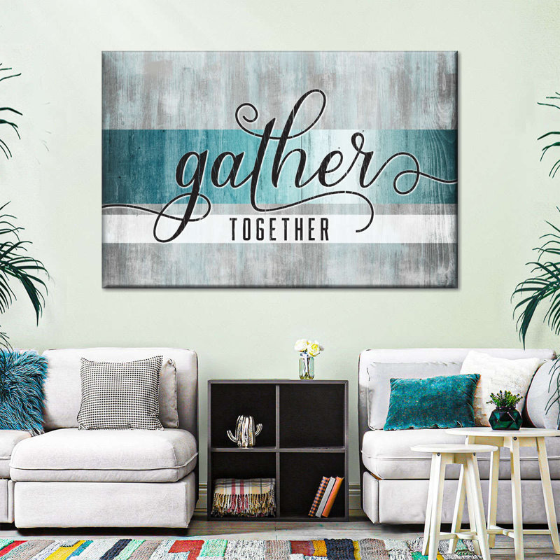 «Gather Together», impression sur toile, H 26 po x l 39 po x P 1,25 po