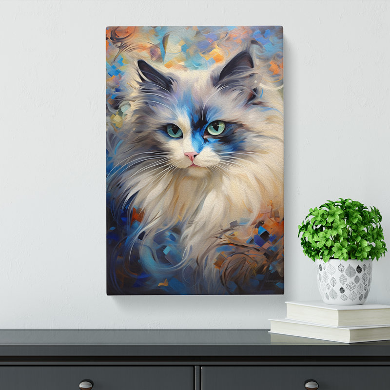 Ragdoll Cat Abstract No.3 - Wrapped Canvas, 60cm H x 40cm W x 3cm D