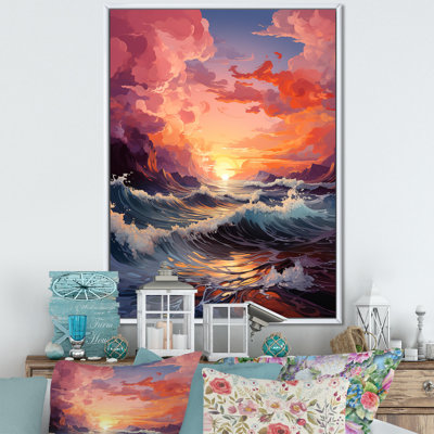 «Horizon's Embrace Photorealistic Sunset III - Sunset», art mural