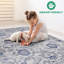 Tapis bleu Stain 8x10 - Ne perd pas ses poils, idéal pour le salon, l'entrée ou un bureau à domicile-2020837621