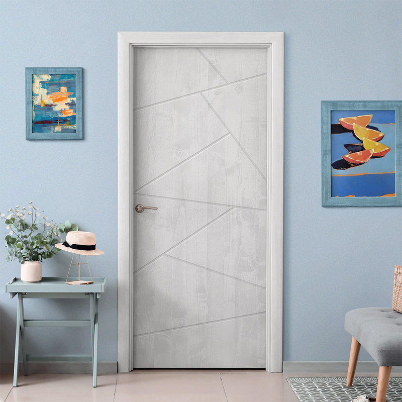 Porte standard à panneaux de bois de pin, Blanc, 30 po x 84 po