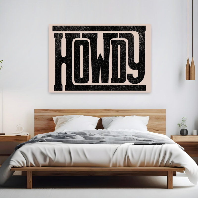Art mural contemporain Howdy, 40" H x 60" W