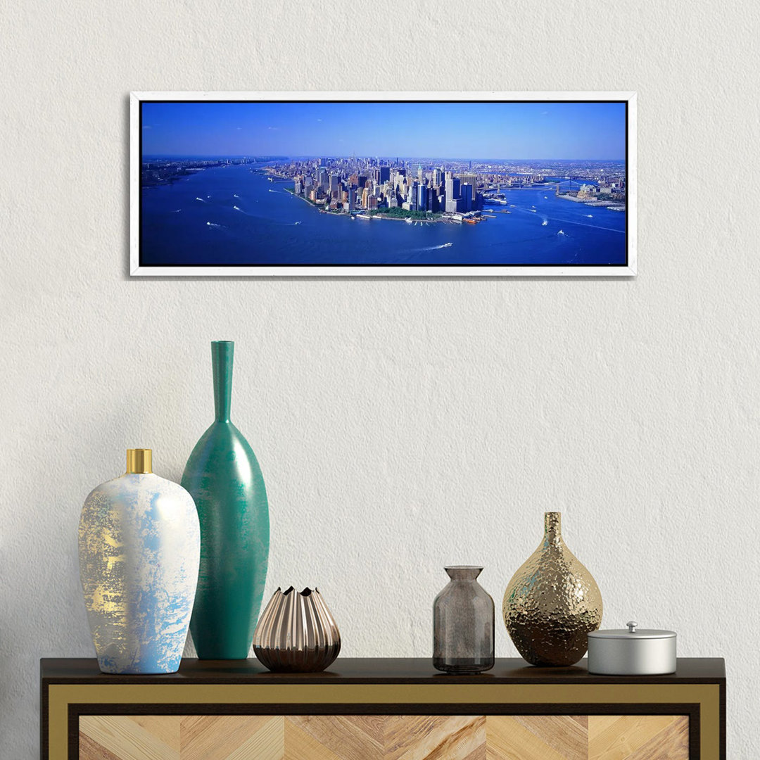 Luftaufnahme Lower Manhattan New York City NY von Panoramic Images - Panoramic Gallery- Giclée auf Leinwand