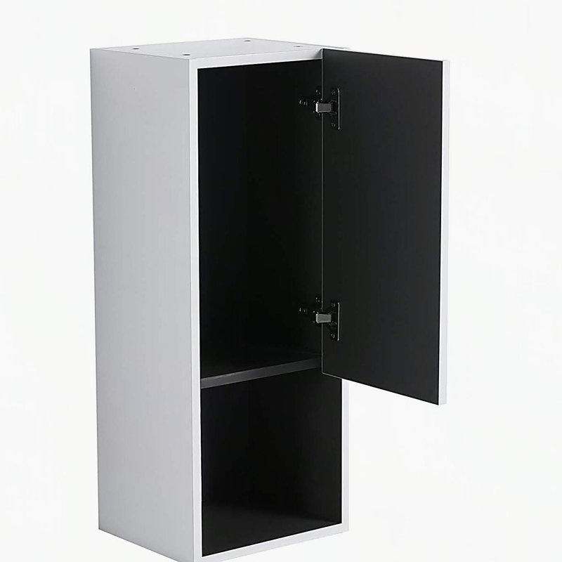 Armoire latérale de salle de bain 12 po, 3 portes à fermeture douce, conception à fixation flottante