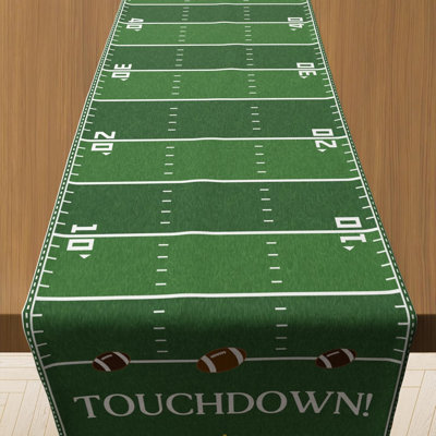 Décorations de fête de football pour jeu Super Bowl 2027 - Chemin de table de jeu | Articles de fête Football Decor - Bannière de Noël pour les fêtes