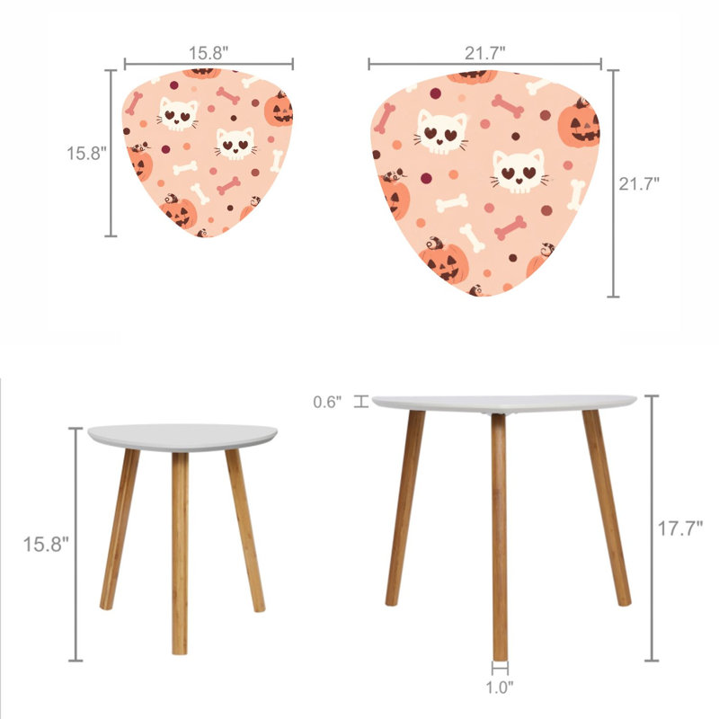 Ensemble de 2 tables gigognes Triangle