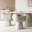 Chaise pivotante en velours blanc Rune