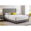 Base de lit en lin Boyd Sleep Mia avec tête de lit capitonnée, aucun sommier requis-1606694210-1606694214