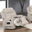 Fauteuil inclinable oscillant manuel berçant en chenille gris