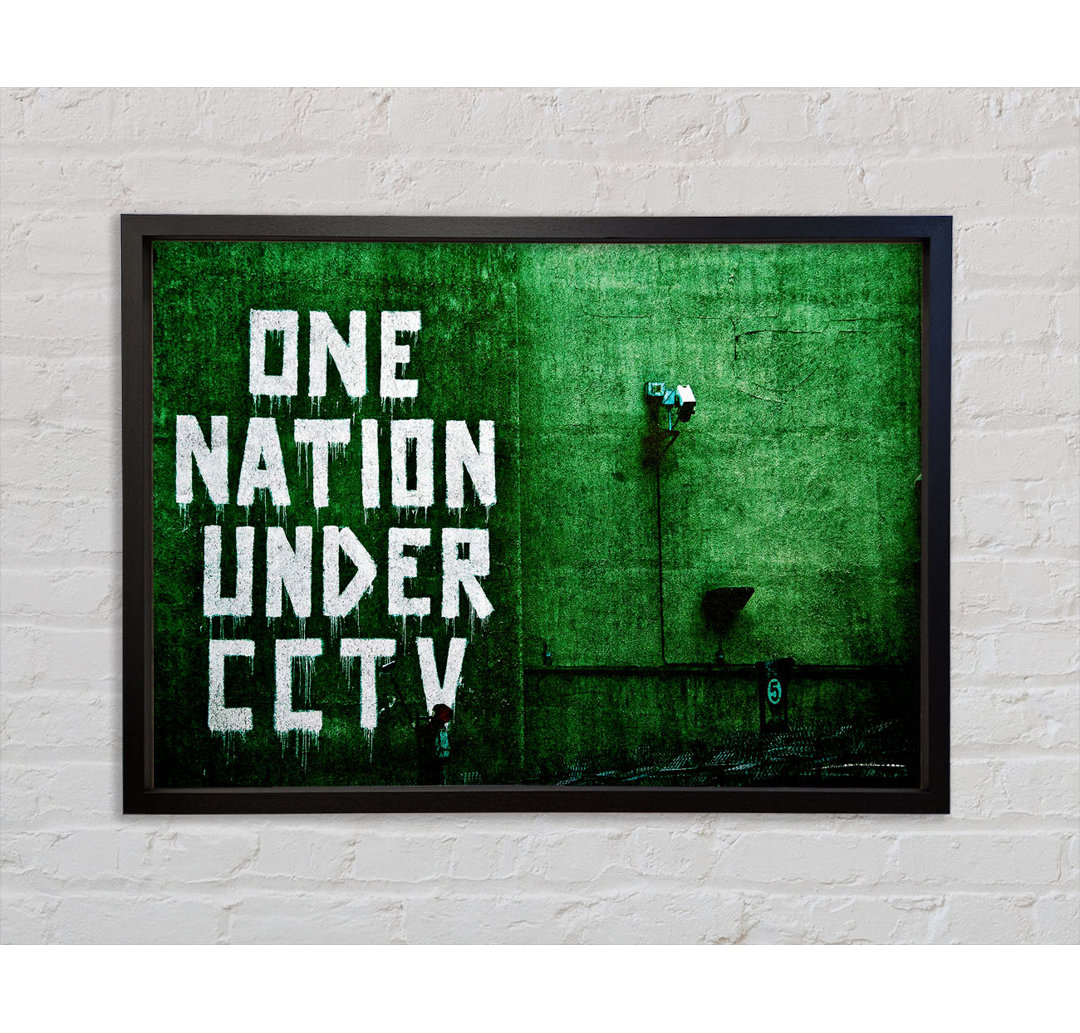 One Nation Under Cctv Green - Einzelner Bilderrahmen Kunstdrucke auf Leinwand