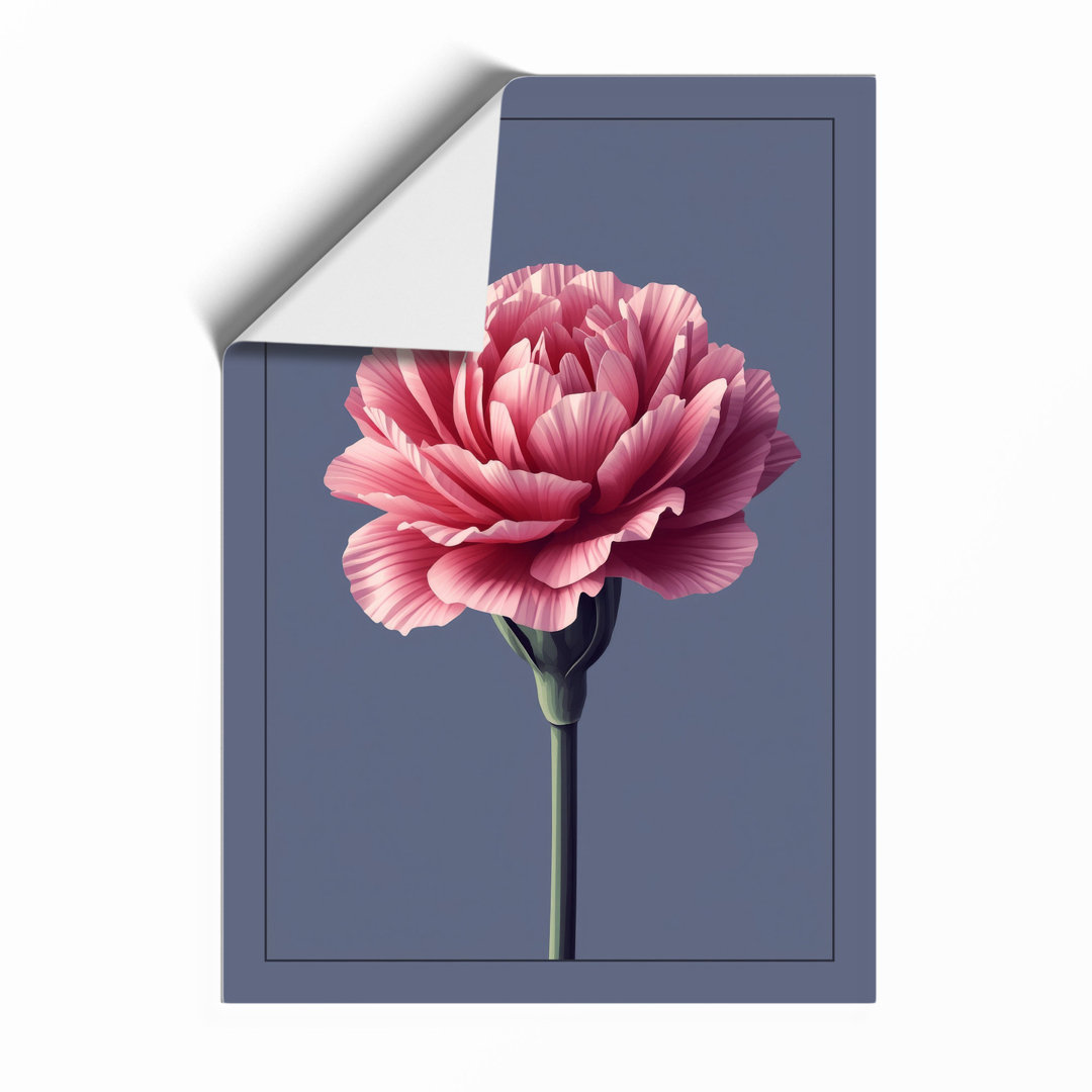 Pink Carnation Study Botanical Framed Art Print
