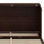 Lit escamotable, lit armoire en bois avec centrale électrique et panneau de décoration en rotin-856559831