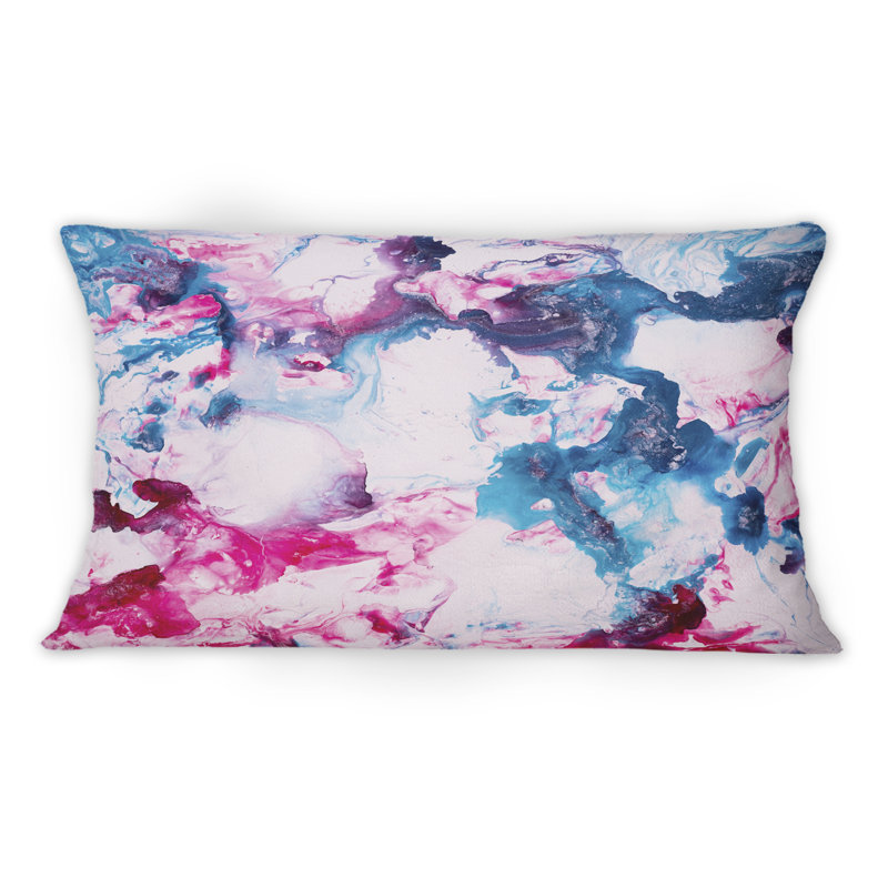 Coussin rose et bleu Marble Art