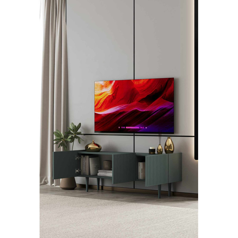Meuble télé, 11.42" H x 47.24" W x 7.87" D, Green