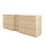 Meuble-lavabo autoportant Willow avec lavabo double en céramique blanche-135533594