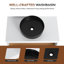 Meuble-lavabo flottant 36 po avec lavabo vasque rond noir mat-1611398764-1611398765