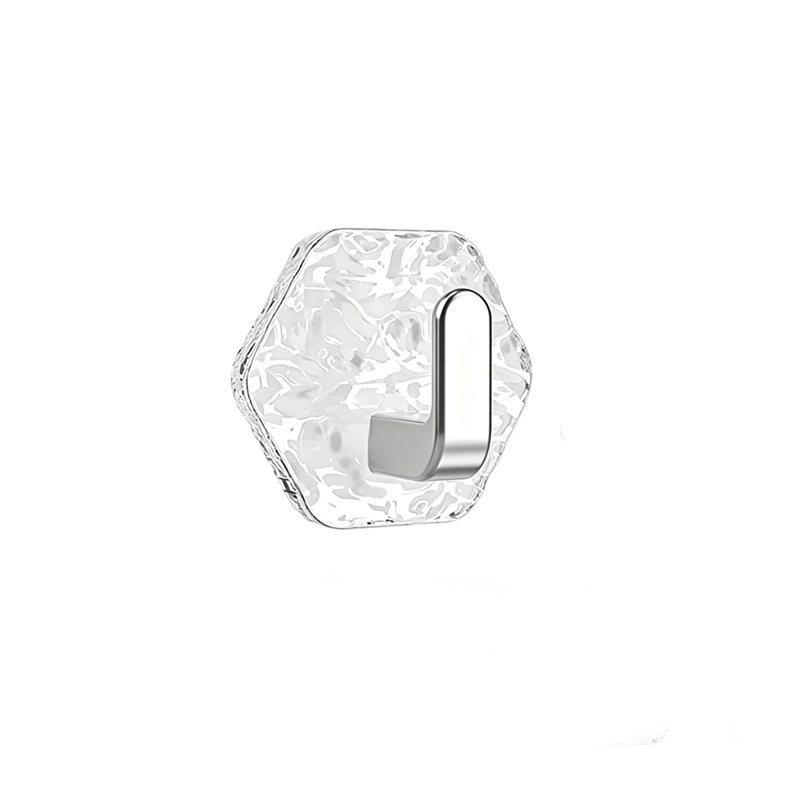 Crochets adhésifs hexagonaux Rack Water, Clear