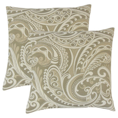 Milano Damask Feather Reversible Throw Pillow