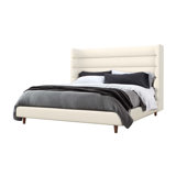 Ornette Solid Wood Wingback Bed