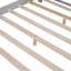 Lit plateforme fonctionnel en bois avec éclairage à DEL intégré, tête de lit avec rangement et garde-corps pour un sommeil confortable et sécuritaire