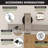 Brushed Nickel Color Bi-Folding Sliding Barn Door Hardware Top Mount Two Doors Kit - T-shape Design Roller (Doors Not Included)-122584663