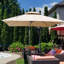 Parasol carré déporté de 120 pouces avec base à roulettes, rouge-458199435-458199436