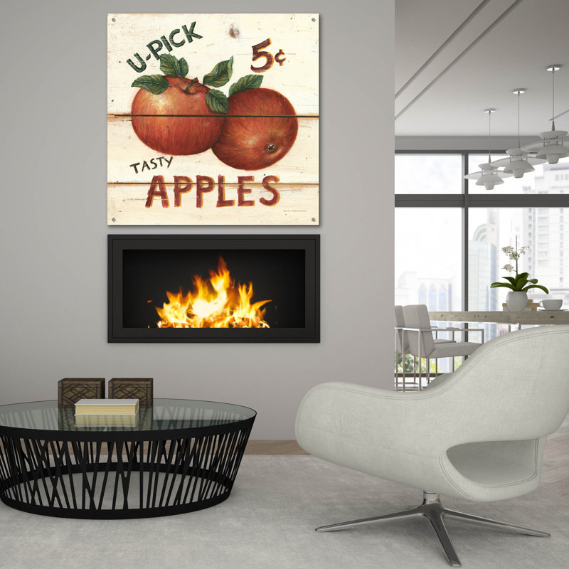 Art mural en verre rouge «U Pick Apples» par David Carter par Red Barrel Studio®, H 36 po x l 36 po